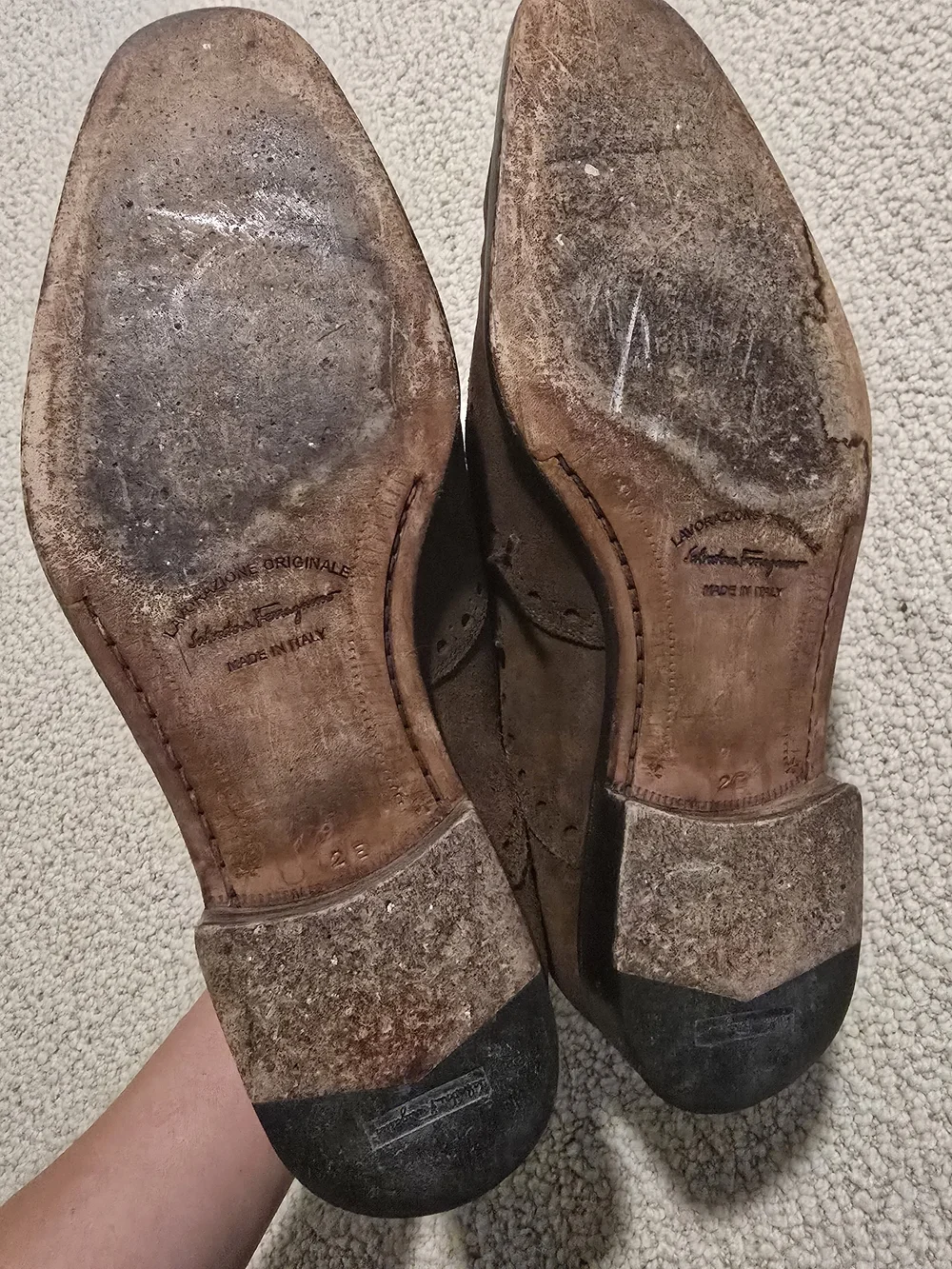 Men's Brown Suede FERRAGAMO
